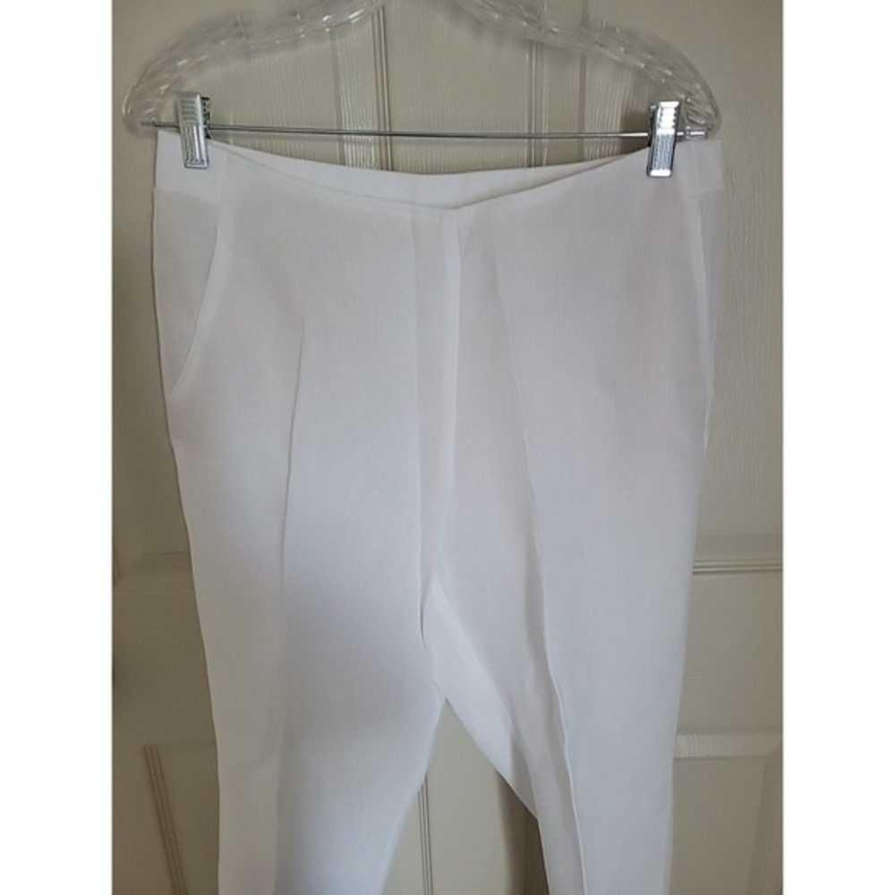 J.‎ Jill Pants Women's Size M Pull on White Linen Blend - Picture 7 of 9